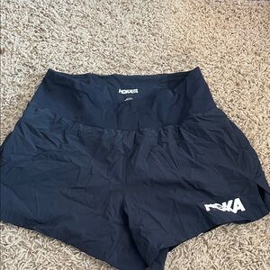 Hoka Women's Black Athletic Shorts